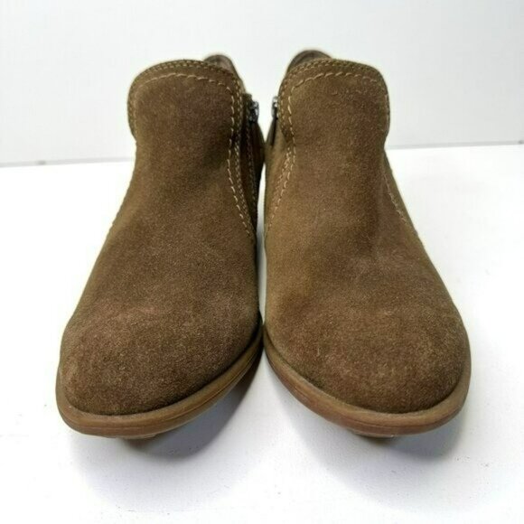 Earth Shoes Ankle Booties Womens Size 9.5 Brown Suede Leather Western Boho - Picture 3 of 10